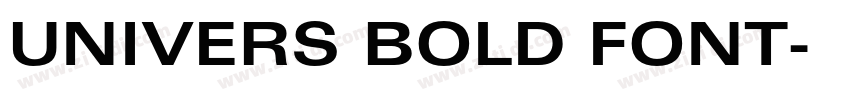 UNIVERS BOLD FONT字体转换
